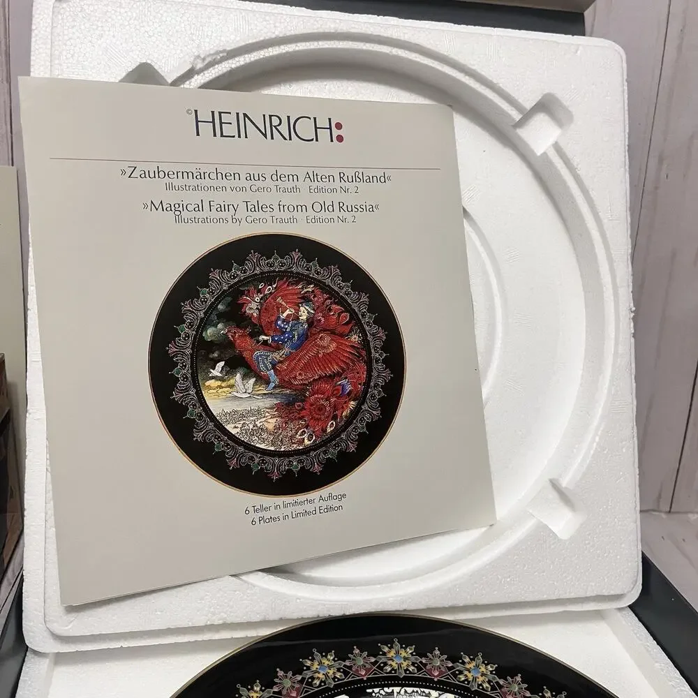 Heinrich Villeroy & Boch Russian Fairy Tale Plate The Hare & The Troika w/box